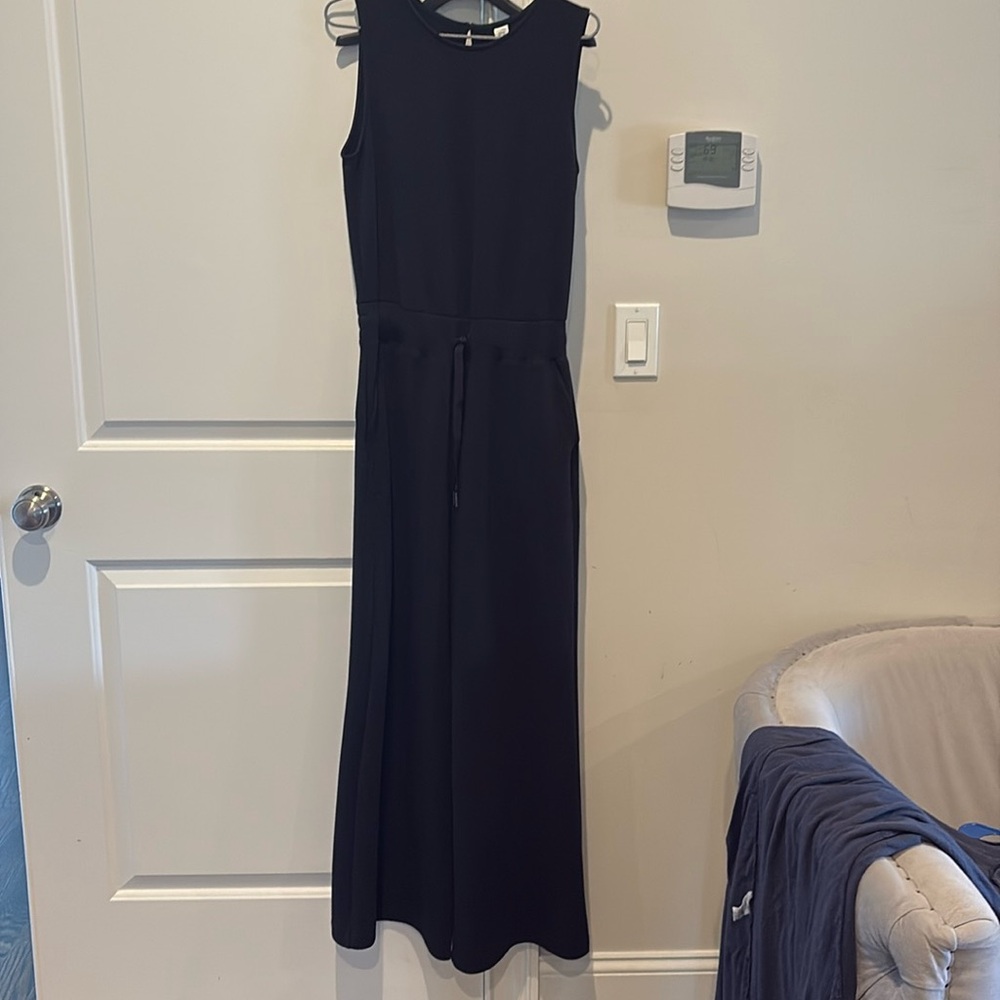 Spanx size medium dark navy / black wide leg jumpsuit